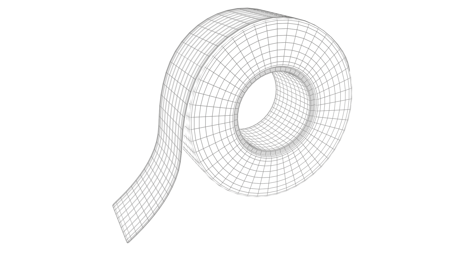 Wireframe-tape-roll-grey