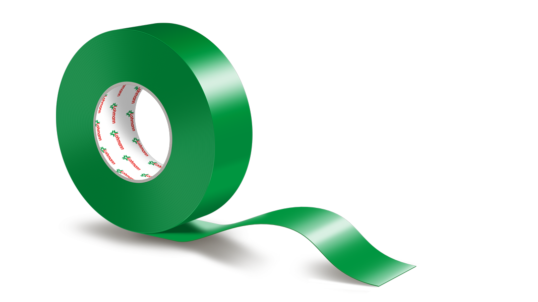 Lohmann-green-tape-roll-on-transparent-background